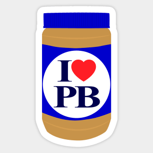 I Love Peanut Butter Sticker